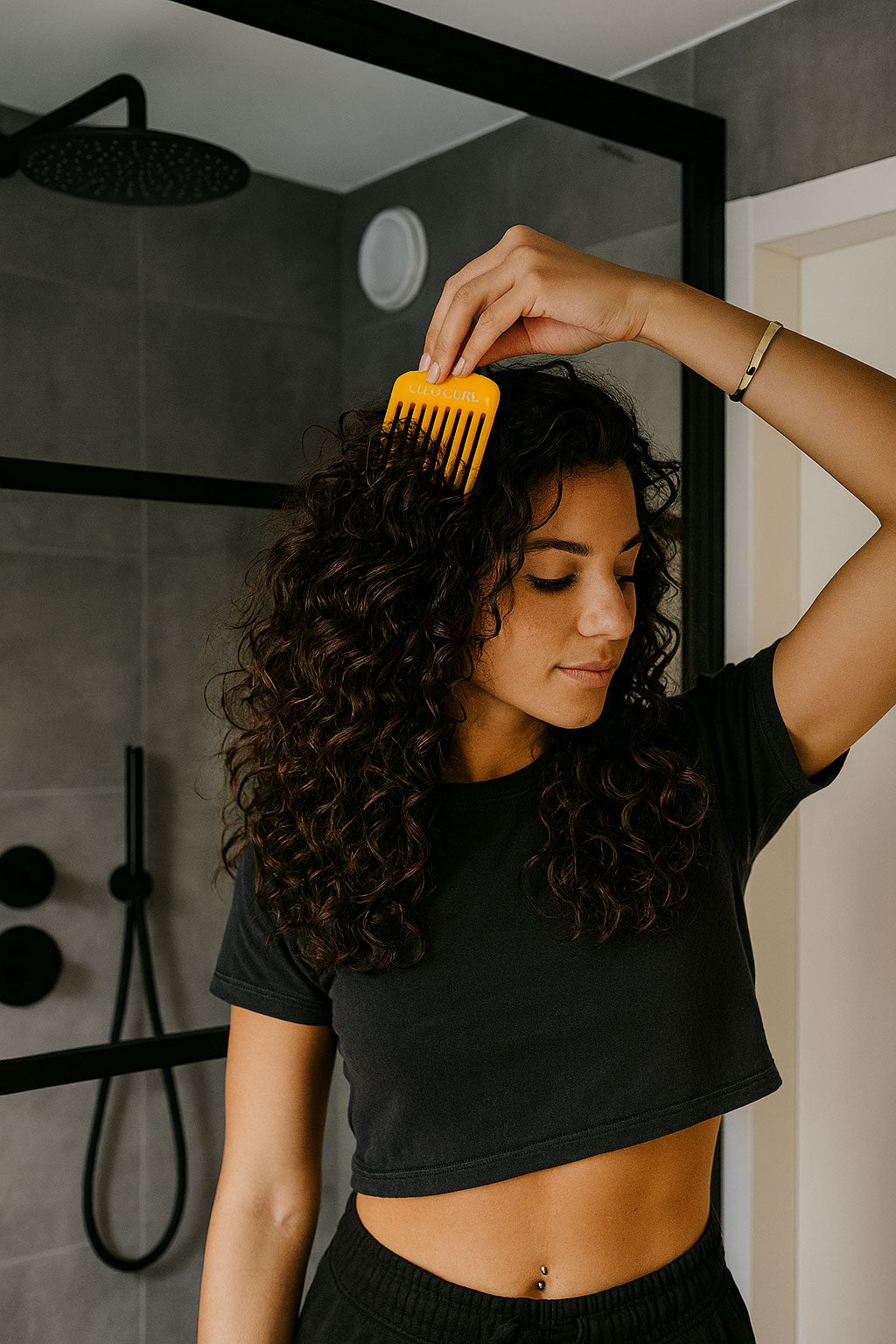 Cleo Curl Hair Pick - Orange