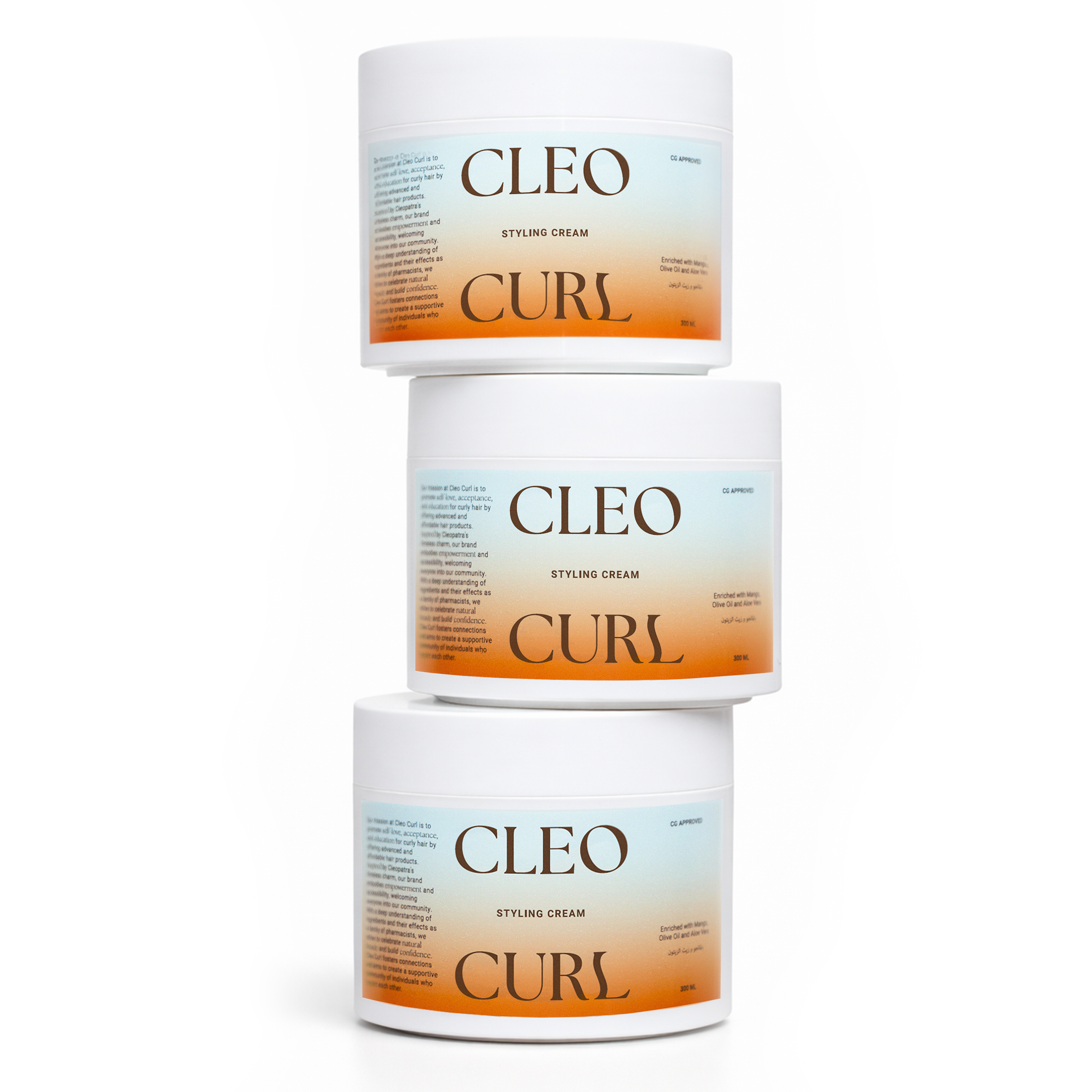 Cleo Curl Styling Cream 3-pack
